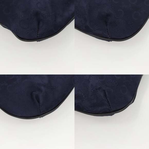 CELINE C Sulky Hand Bag Canvas Navy - Picture 10 of 12